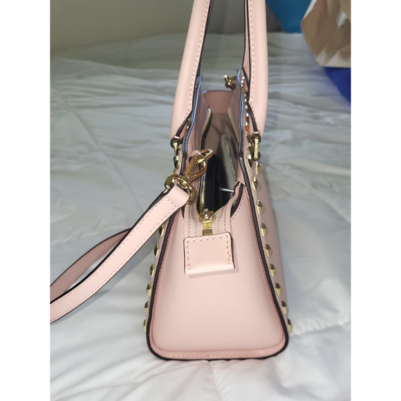 Michael Kors Selma Bag Ballet Pink Studded 9 x 14 in Handbag - Picture 10 of 17